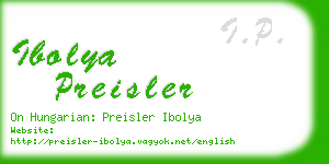 ibolya preisler business card